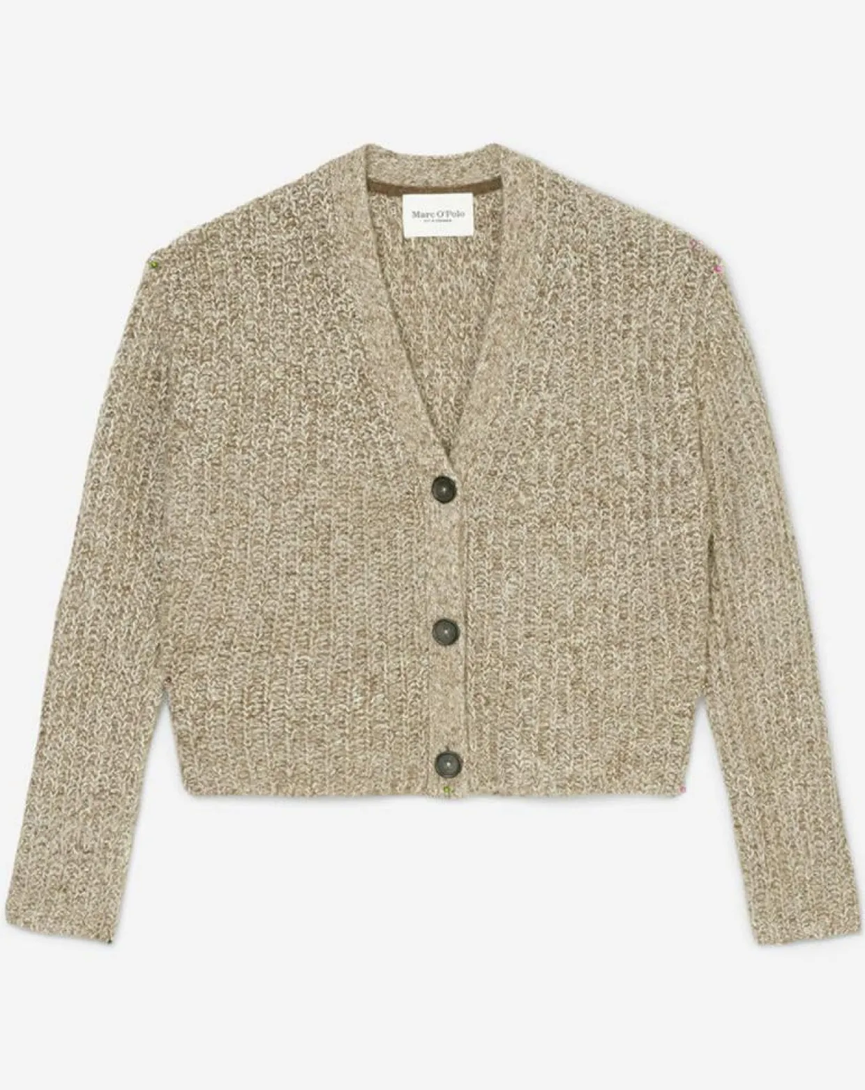 Femme Marc O'Polo Gilets Et Cardigans^Gilet en Coton, Laine & Alpaga mélangés grosse maille chiné marron