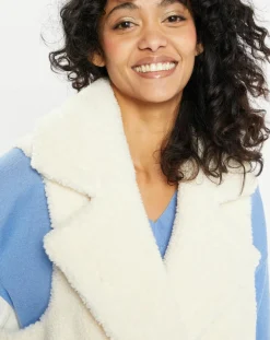 Gilet en Fausse Fourrure W1622 Mont panna-Lou Andrea Clearance