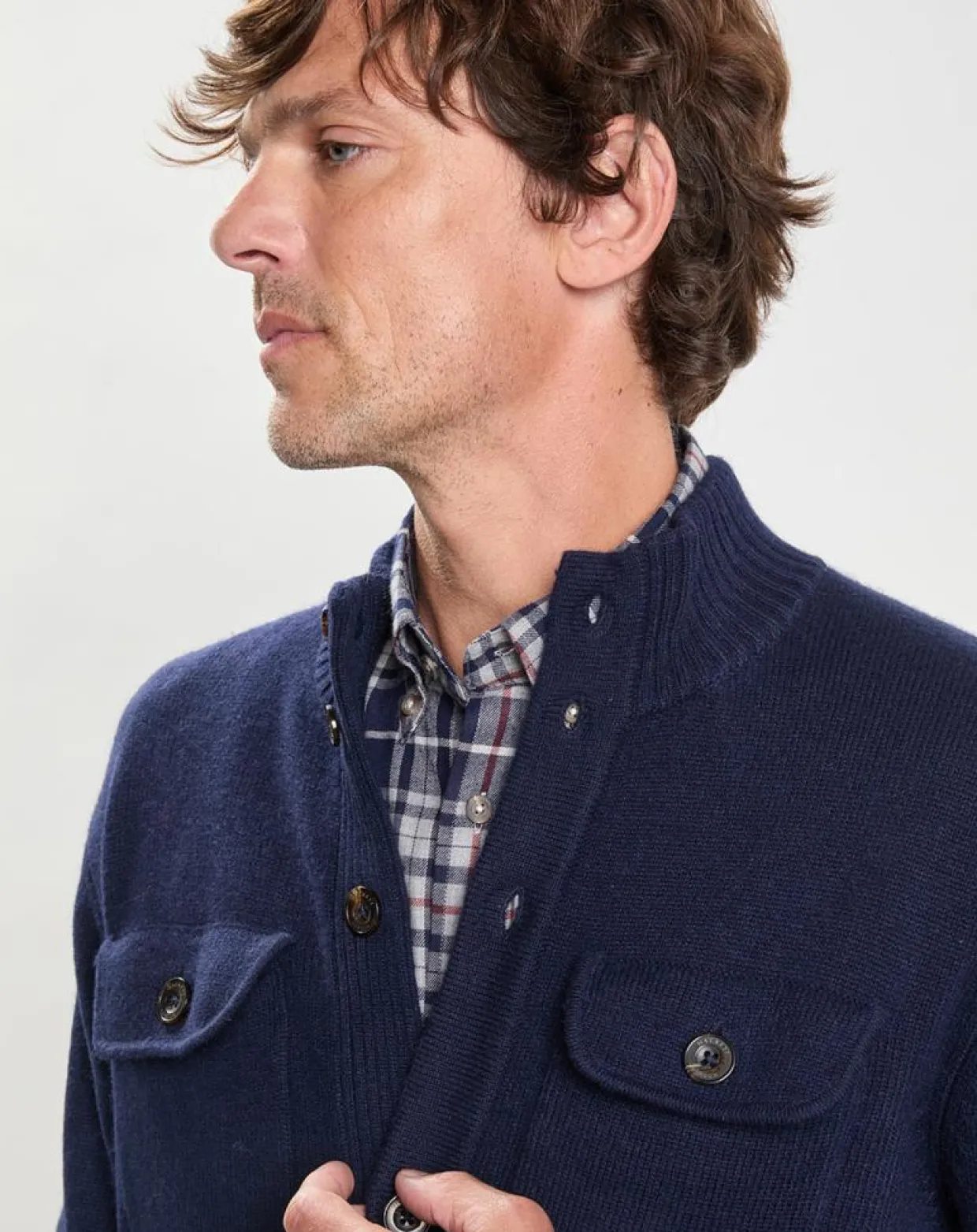Homme Hackett London Gilets Et Cardigans^Gilet en Laine & Cachemire bleu marine