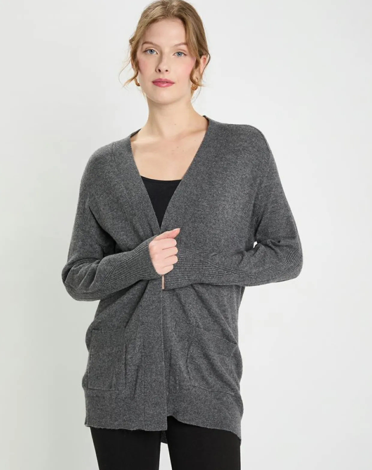 Gilet en Laine & Cachemire Susan gris foncé-Galeries Lafayette Hot