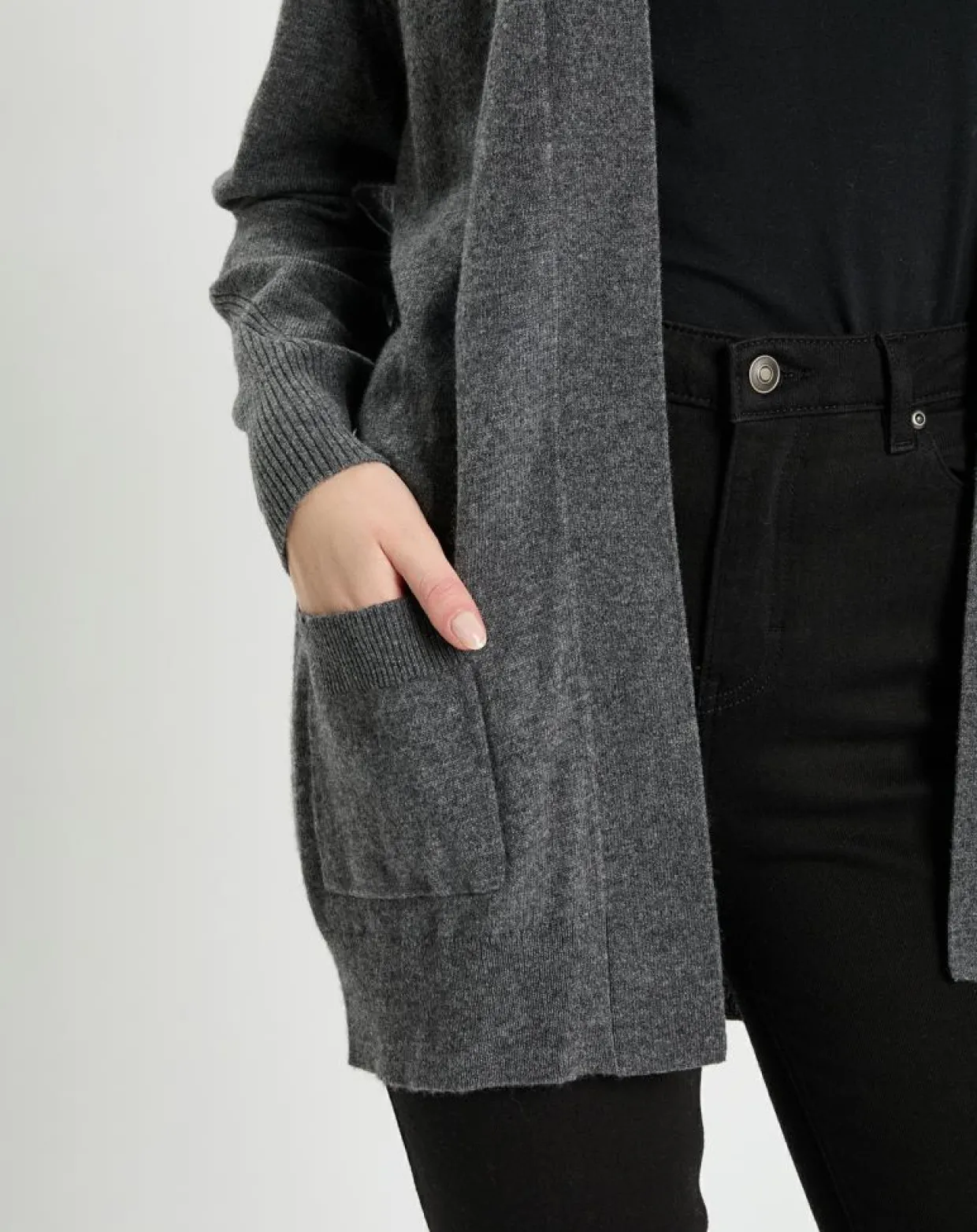 Gilet en Laine & Cachemire Susan gris foncé-Galeries Lafayette Hot