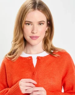 Femme Galeries Lafayette Gilets Et Cardigans^Gilet en Laine & Mohair mélangés Maille Boston 2 rouge moyen