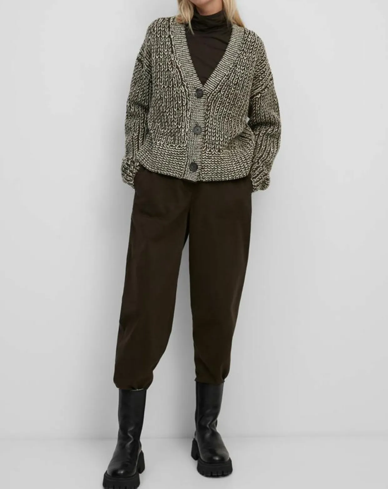 Femme Marc O'Polo Gilets Et Cardigans^Gilet en Laine mélangée grosse maille marron/écru