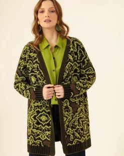 Femme Indies Gilets Et Cardigans^Gilet en Laine mélangée Martin kaki/absinthe