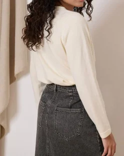 Gilet en Laine mélangée Tim écru-Garance Paris Clearance