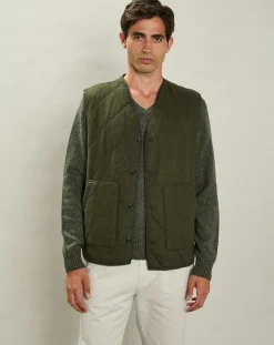Gilet en Laine mélangée Vince armée-Hartford Outlet