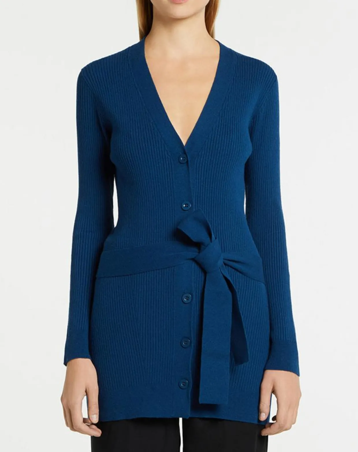 Gilet en Maille côtelée stretch Fernand bleu foncé-Galeries Lafayette Outlet