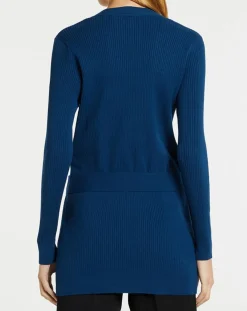 Gilet en Maille côtelée stretch Fernand bleu foncé-Galeries Lafayette Outlet