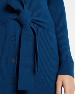 Gilet en Maille côtelée stretch Fernand bleu foncé-Galeries Lafayette Outlet