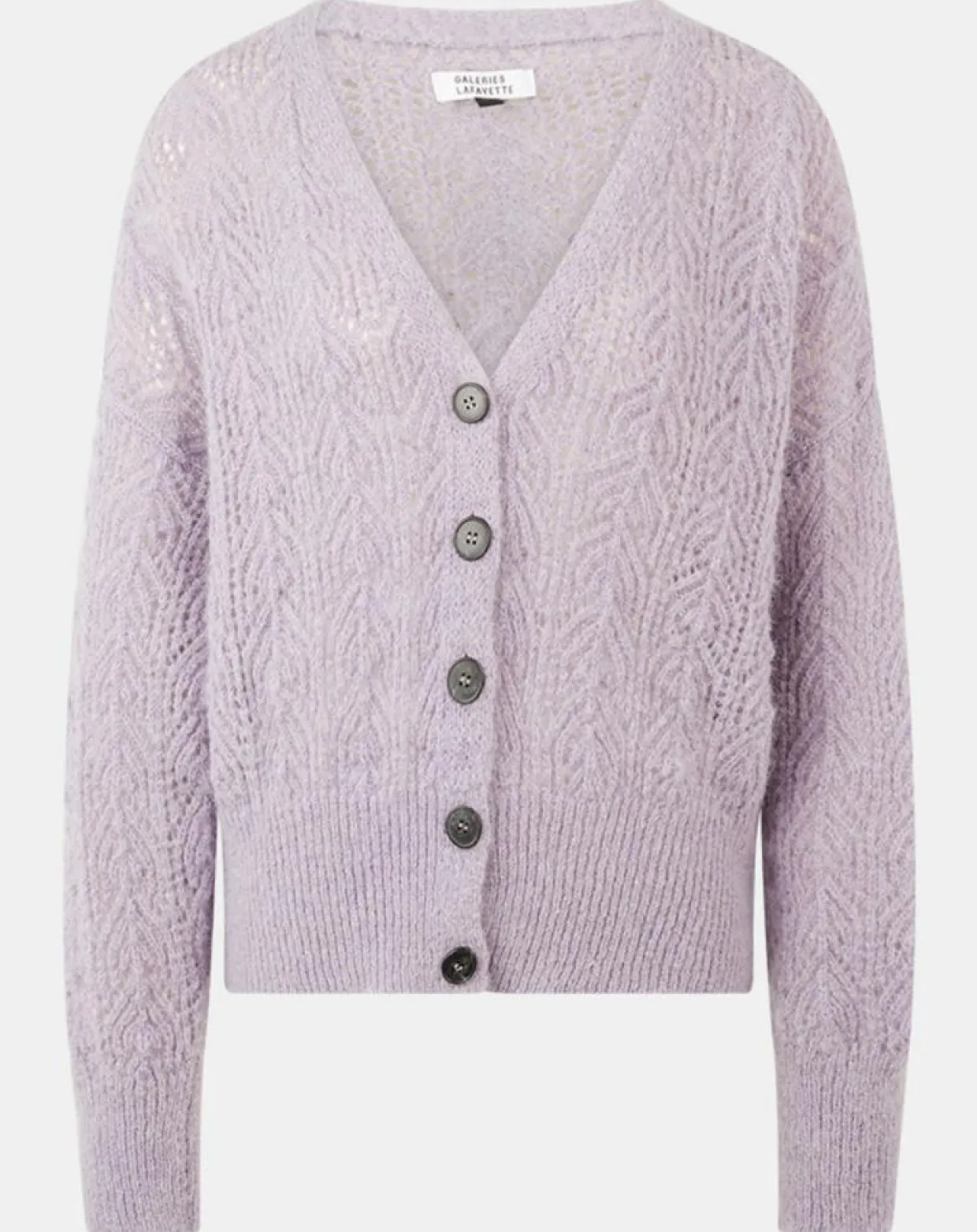 Femme Galeries Lafayette Gilets Et Cardigans^Gilet en Maille pointelle mousseuse Rina violet clair