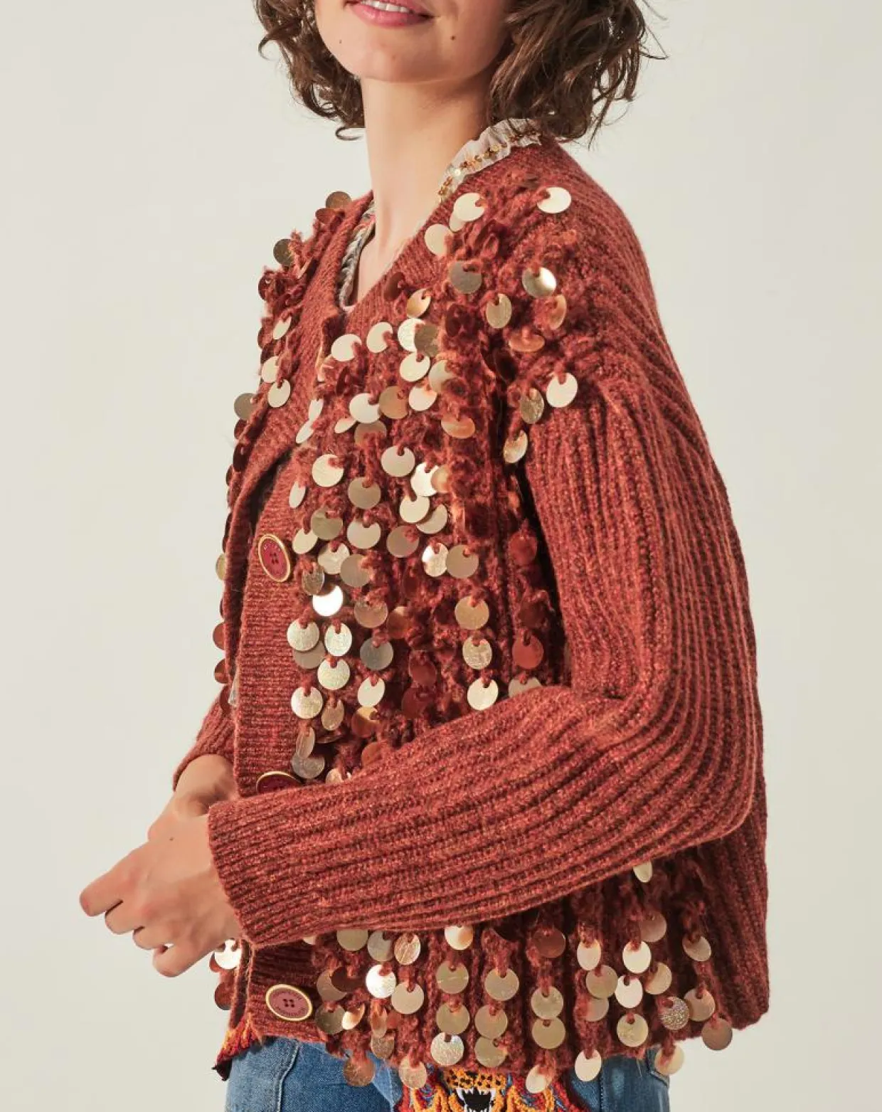 Femme Manoush Gilets Et Cardigans^Gilet en Mohair & Laine mélangés Pampille écureuil