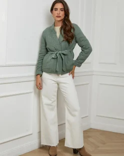 Femme L'Armoire de Suzette Gilets Et Cardigans^Gilet Flore kaki