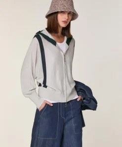 Gilet Ghislaine en Laine Bi-Couleur blanc-Rodier New