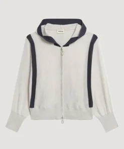 Gilet Ghislaine en Laine Bi-Couleur blanc-Rodier New