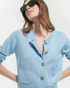 Femme Zapa Gilets Et Cardigans^Gilet Gwendoline bleu ciel