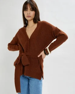 Femme Stella Forest Gilets Et Cardigans^Gilet Hannae en Maille mélangée brique