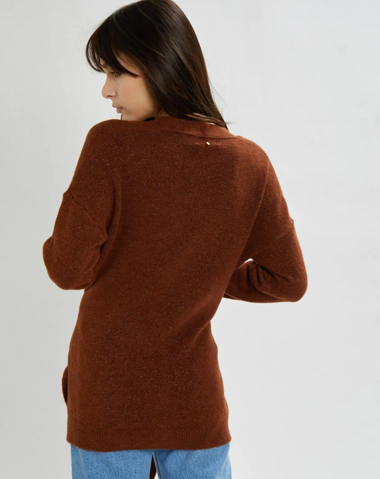 Femme Stella Forest Gilets Et Cardigans^Gilet Hannae en Maille mélangée brique
