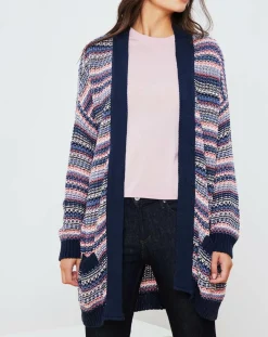 Femme La Petite Francaise Gilets Et Cardigans^Gilet Jardin multicolore bleu