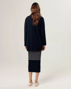Gilet Joëlle ouvert bleu nuit-Rodier New