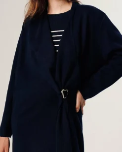 Gilet Joëlle ouvert bleu nuit-Rodier New
