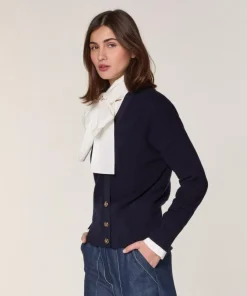 Femme Rodier Gilets Et Cardigans^Gilet Ksenia 100% laine cache-coeur boutons bleu marine