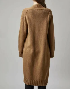 Femme Marc O'Polo Gilets Et Cardigans^Gilet long à capuche en Laine mélangée camel