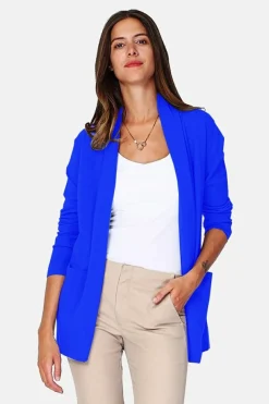 Gilet long en Cachemire mélangé col châle royal-Assuili Outlet