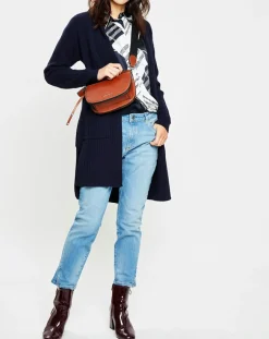 Gilet long en Laine mélangée bleu marine-Marc O'Polo Sale
