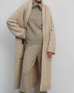 Femme Marc O'Polo Gilets Et Cardigans^Gilet long en Laine vierge mélangée beige moyen