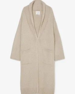 Femme Marc O'Polo Gilets Et Cardigans^Gilet long en Laine vierge mélangée beige moyen