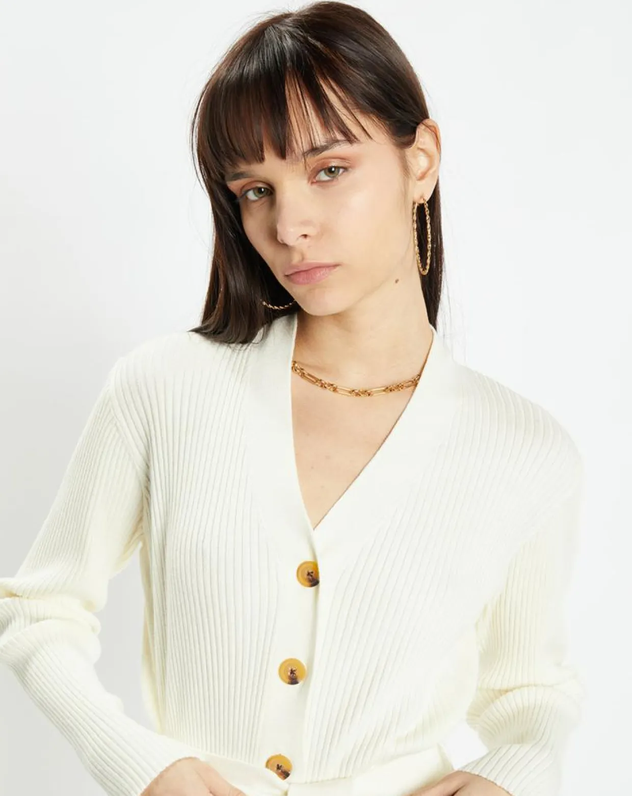 Femme Zapa Gilets Et Cardigans^Gilet long Galia écru