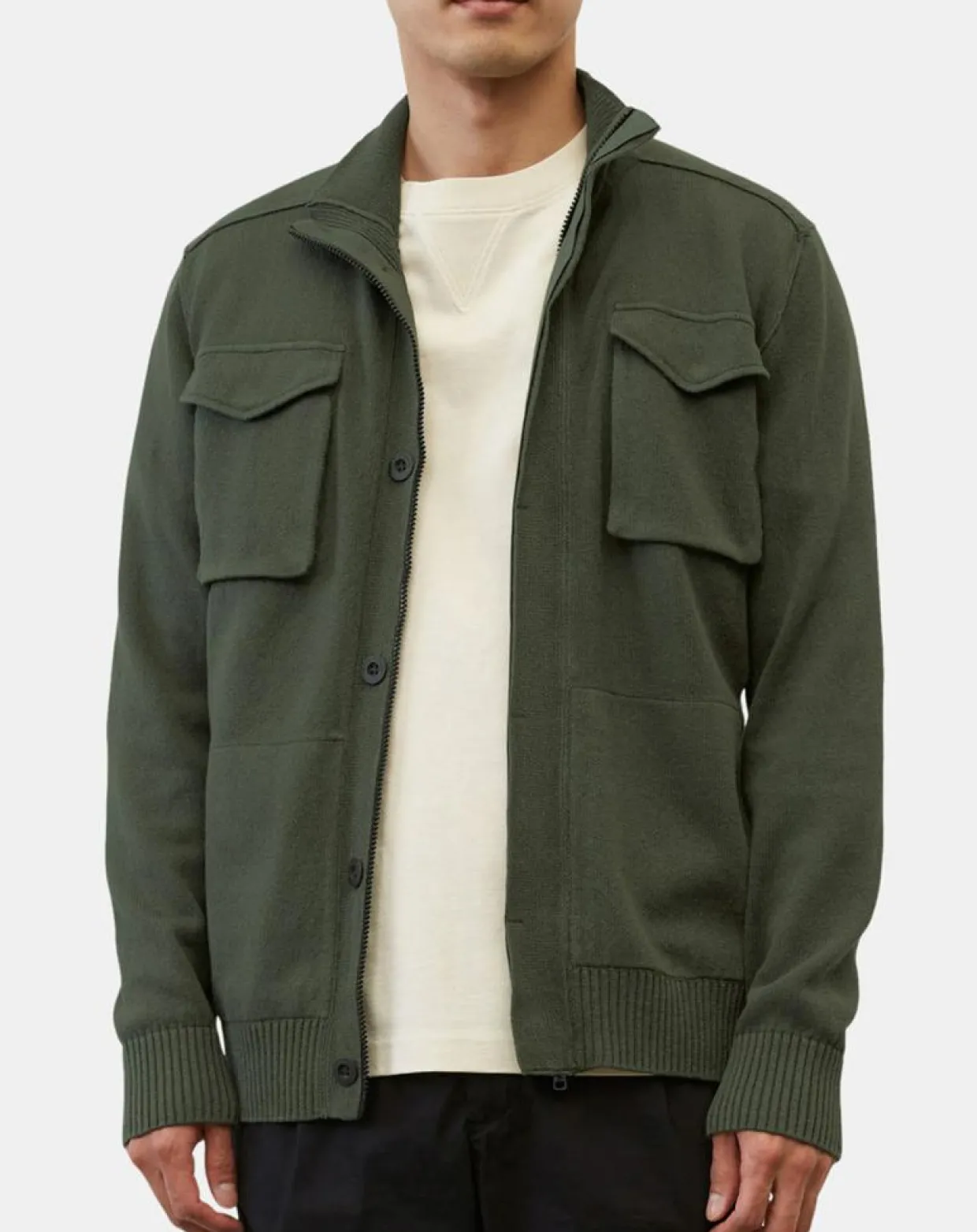 Homme Marc O'Polo Gilets Et Cardigans^Gilet Militaire kaki