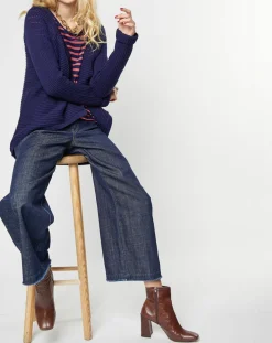 Femme Karl Marc John Gilets Et Cardigans^Gilet Mystère en Maille de coton bleu marine