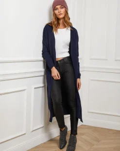 Gilet Nina navy-Fleur de cachemire Hot