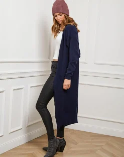 Gilet Nina navy-Fleur de cachemire Hot