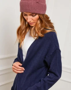 Gilet Nina navy-Fleur de cachemire Hot