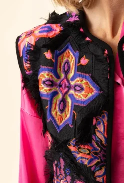 Gilet Romy noir-Bleu Blanc Rouge Clearance