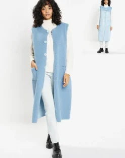 Gilet réversible en Fausse Fourrure 373 Mont bleu-Lou Andrea Online