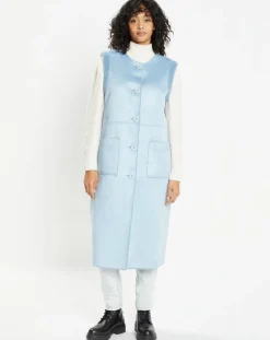 Gilet réversible en Fausse Fourrure 373 Mont bleu-Lou Andrea Online