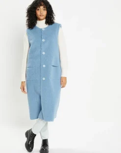 Gilet réversible en Fausse Fourrure 373 Mont bleu-Lou Andrea Online