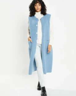Gilet réversible en Fausse Fourrure 373 Mont bleu-Lou Andrea Online