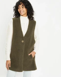 Femme Lou Andrea Gilets Et Cardigans^Gilet réversible en Fausse Fourrure Dafne military