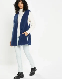 Femme Lou Andrea Gilets Et Cardigans^Gilet réversible en Fausse Fourrure Dafne indigo