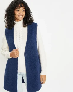 Femme Lou Andrea Gilets Et Cardigans^Gilet réversible en Fausse Fourrure Dafne indigo