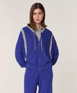 Femme Rodier Gilets Et Cardigans^Gilet Sacha 100% Laine Bi-Couleur bleu outremer