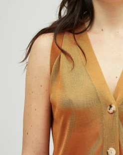 Femme Chloé Stora Gilets Et Cardigans^Gilet Tatiana doré