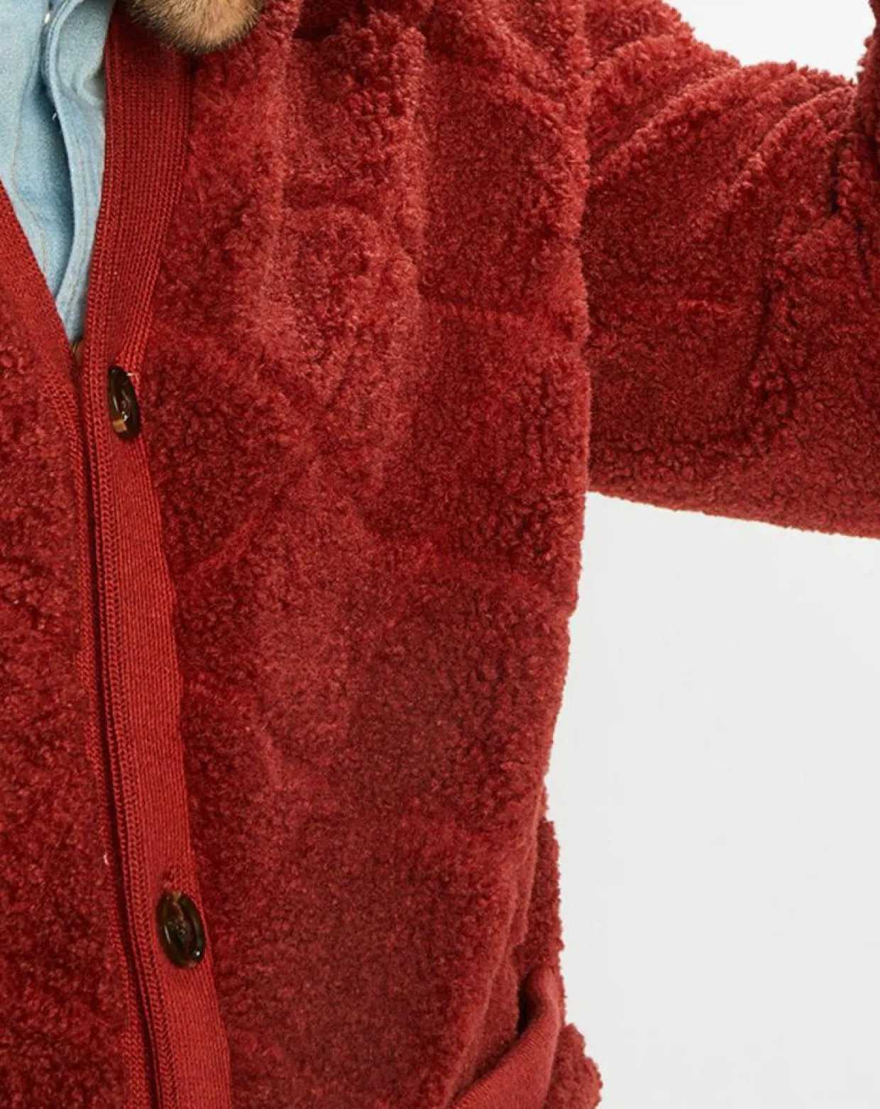 Homme Scotch & Soda Gilets Et Cardigans^Gilet Teddy en Sherpa rouge