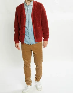 Homme Scotch & Soda Gilets Et Cardigans^Gilet Teddy en Sherpa rouge