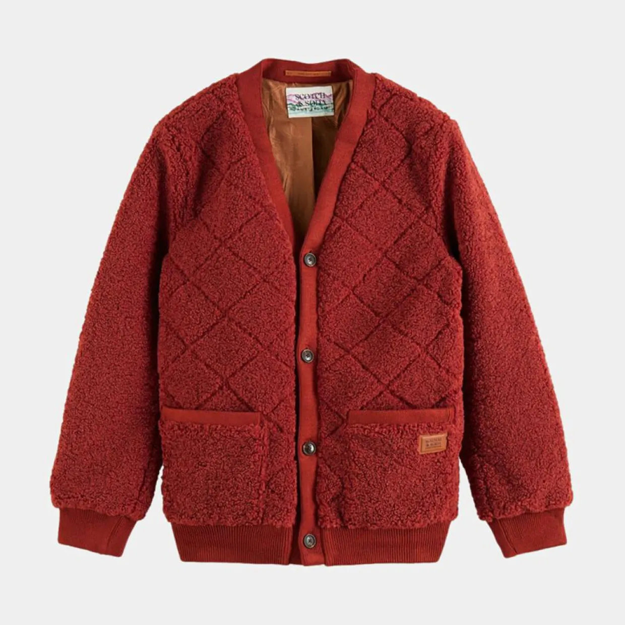 Homme Scotch & Soda Gilets Et Cardigans^Gilet Teddy en Sherpa rouge