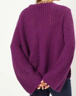 Femme Stella Forest Gilets Et Cardigans^Gilet évasé en Laine & Alpaga mélangés Théodore violet